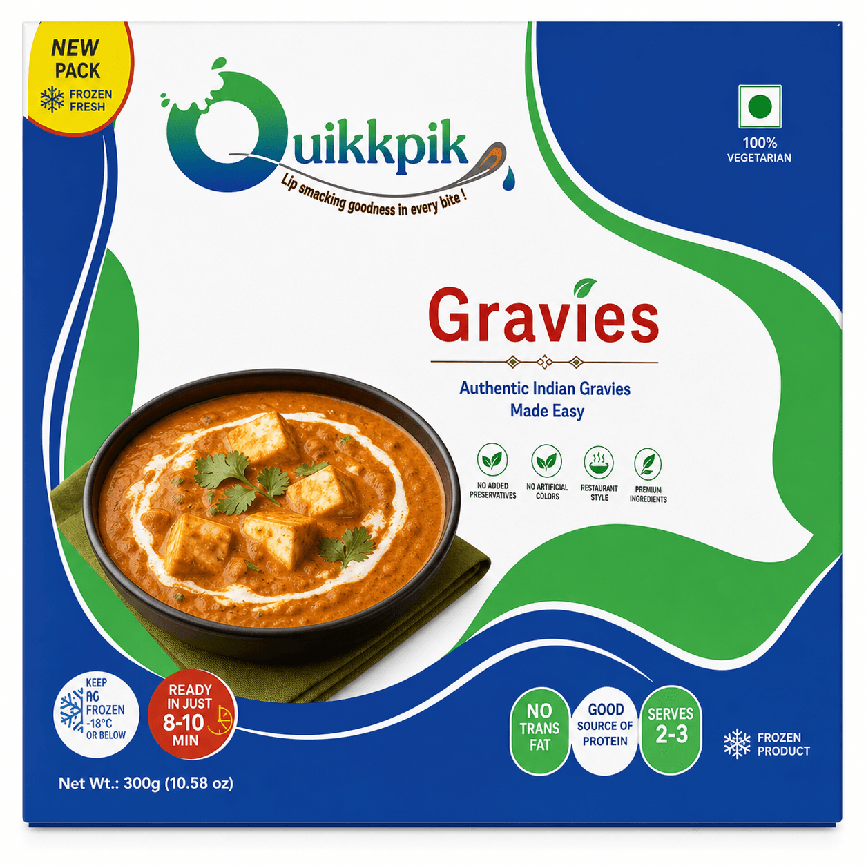 QUIKKPIK Gravies upcoming product packaging