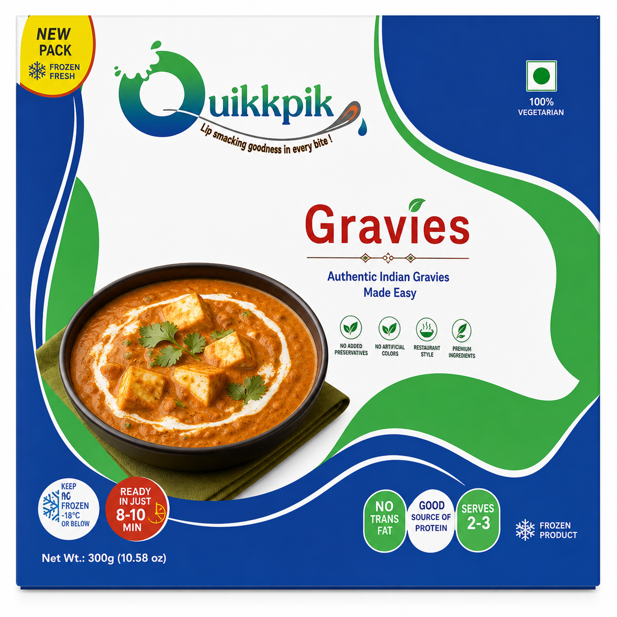 QUIKKPIK Gravies upcoming product packaging