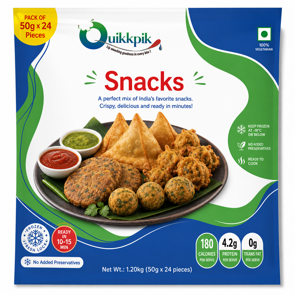 QUIKKPIK Snacks upcoming product packaging